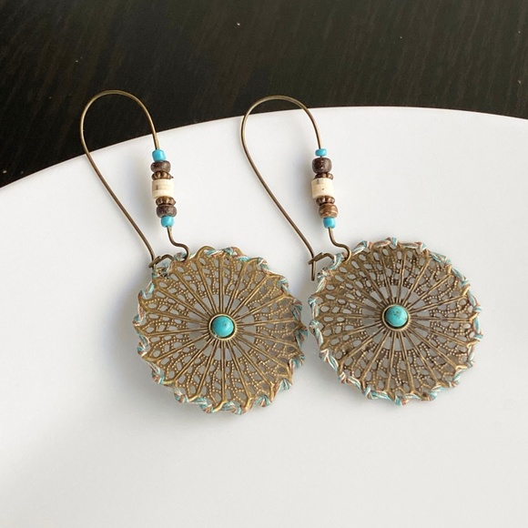 NEW Drop Bronze Earrings - Picture 2 of 7
